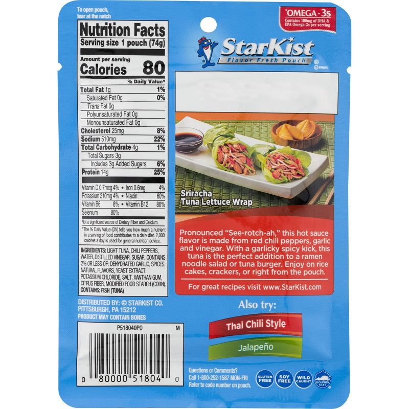StarKist Tuna Creations BOLD Sriracha Pouch - 2.6oz