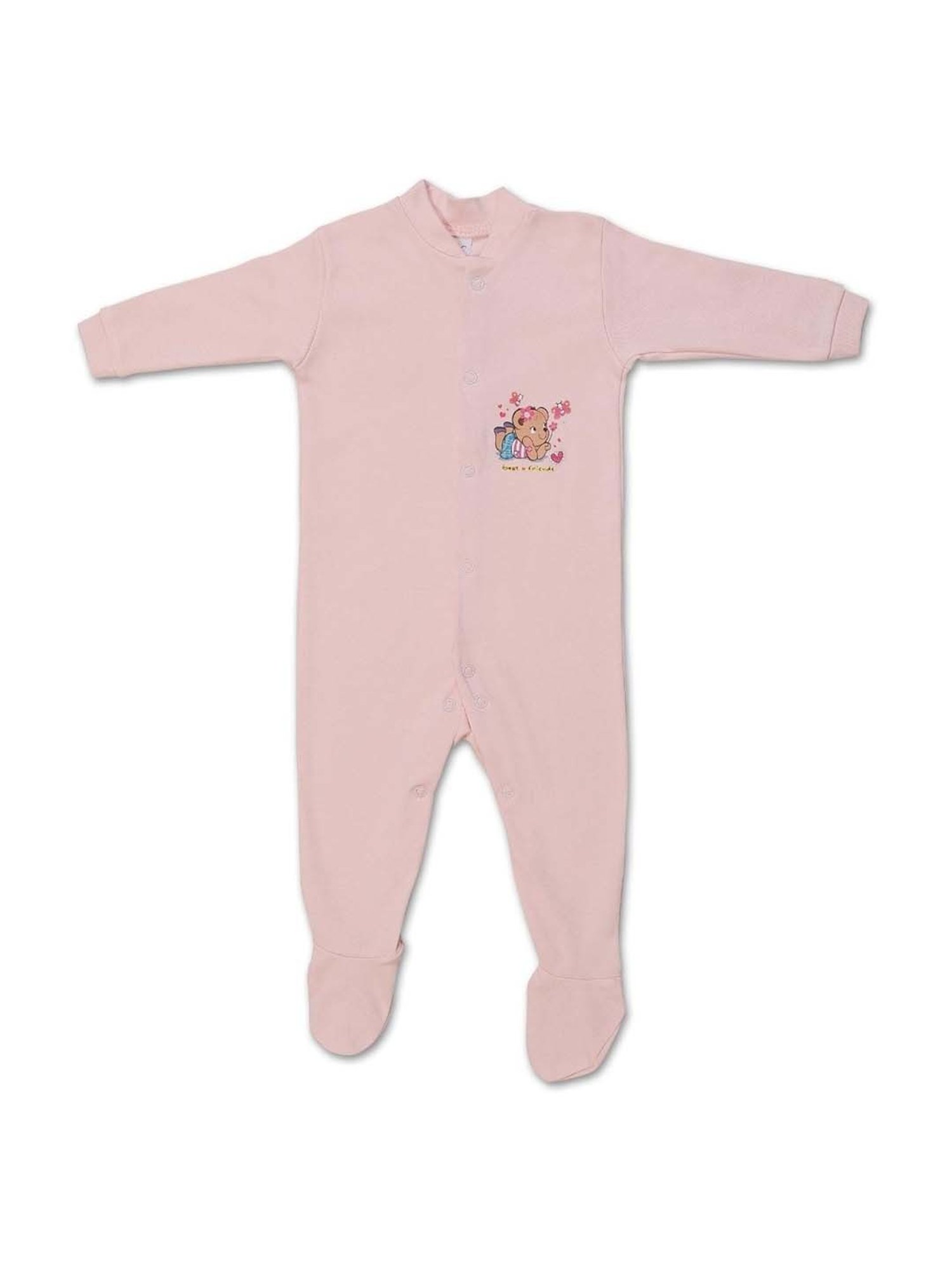 poplins Kids Multicolor Cotton Printed Full Sleeves Rompers (Pack of 3)