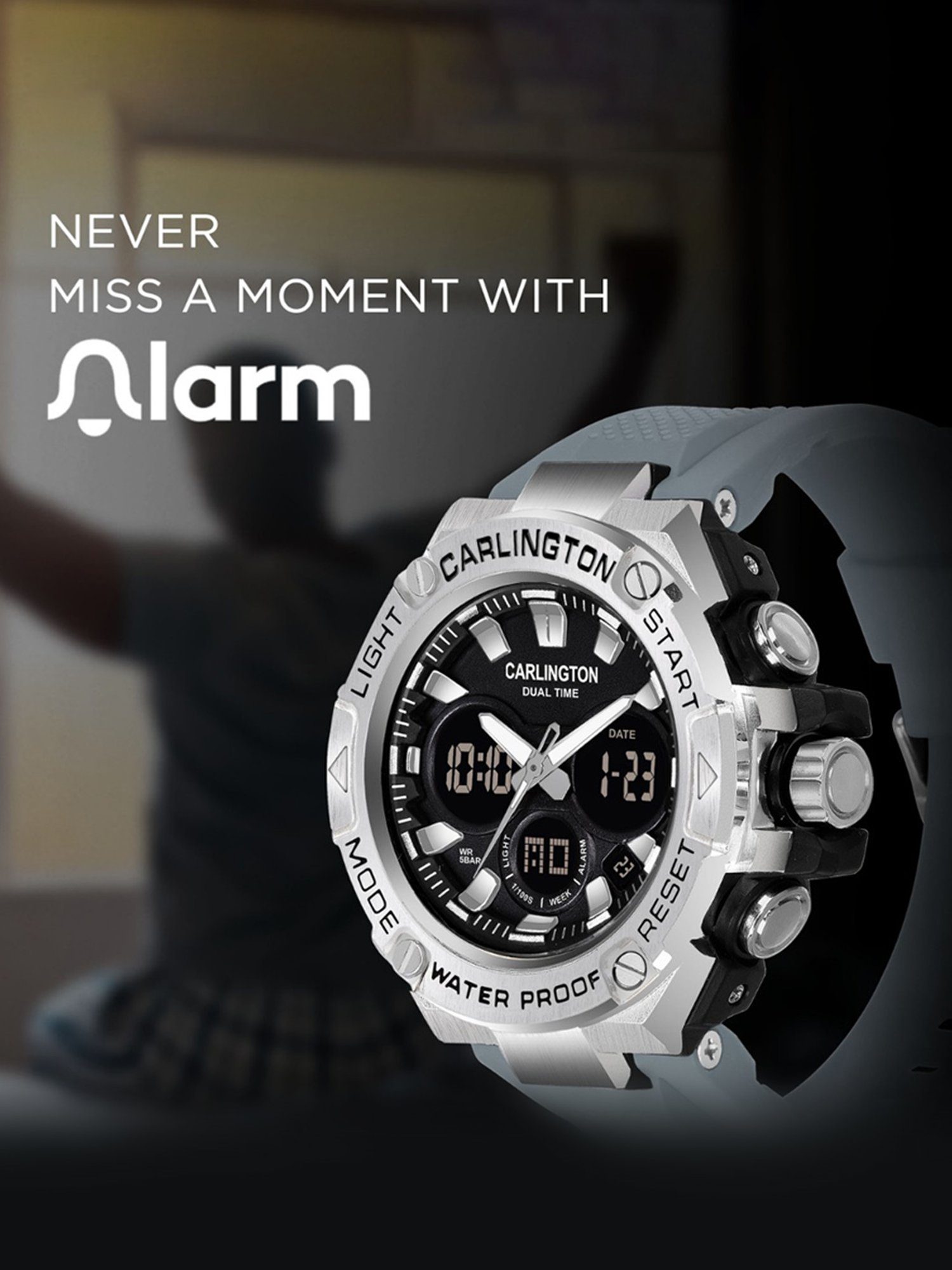 Carlington Endurance 9107 Grey Chronograph Watch for Men