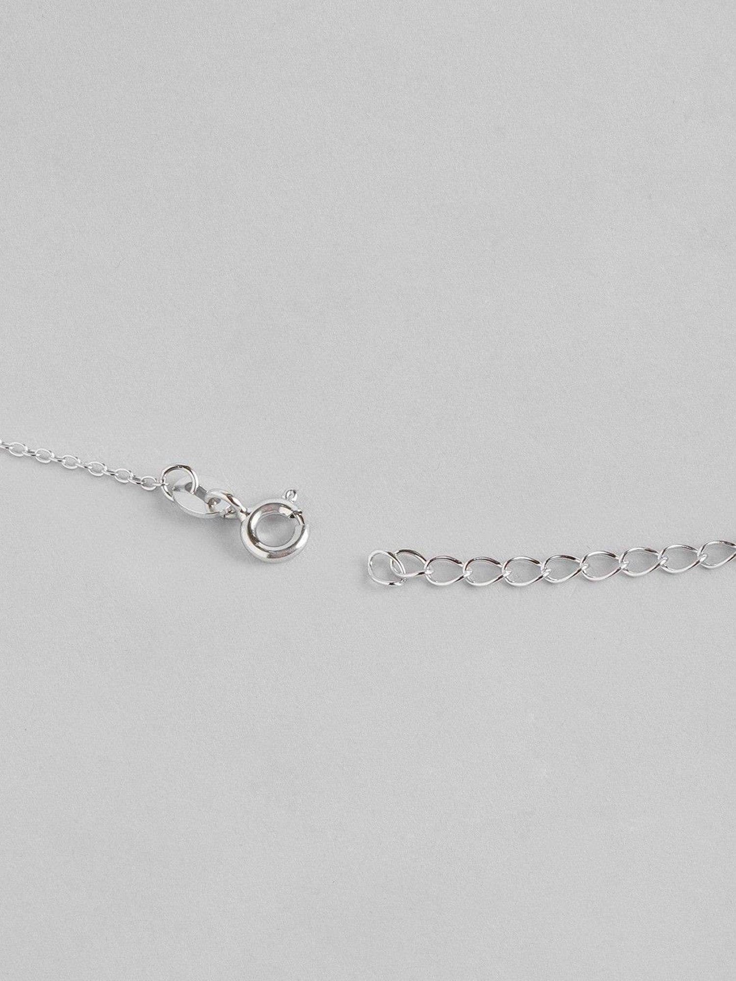 Ornate Jewels 92.5 Sterling Silver Red Ruby Necklace for Women