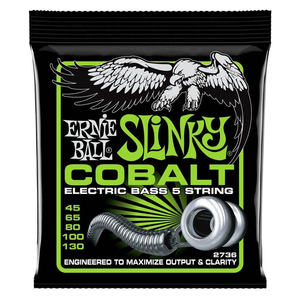 Ernie Ball Cobalt Electric Bass 5 String Slinky 45-130 P02736