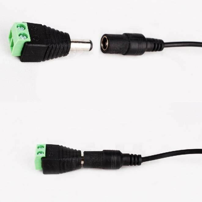 10 PCS DC Power Male Plug Jack Cable Adapter Socket Connector Plug for LED CCTV