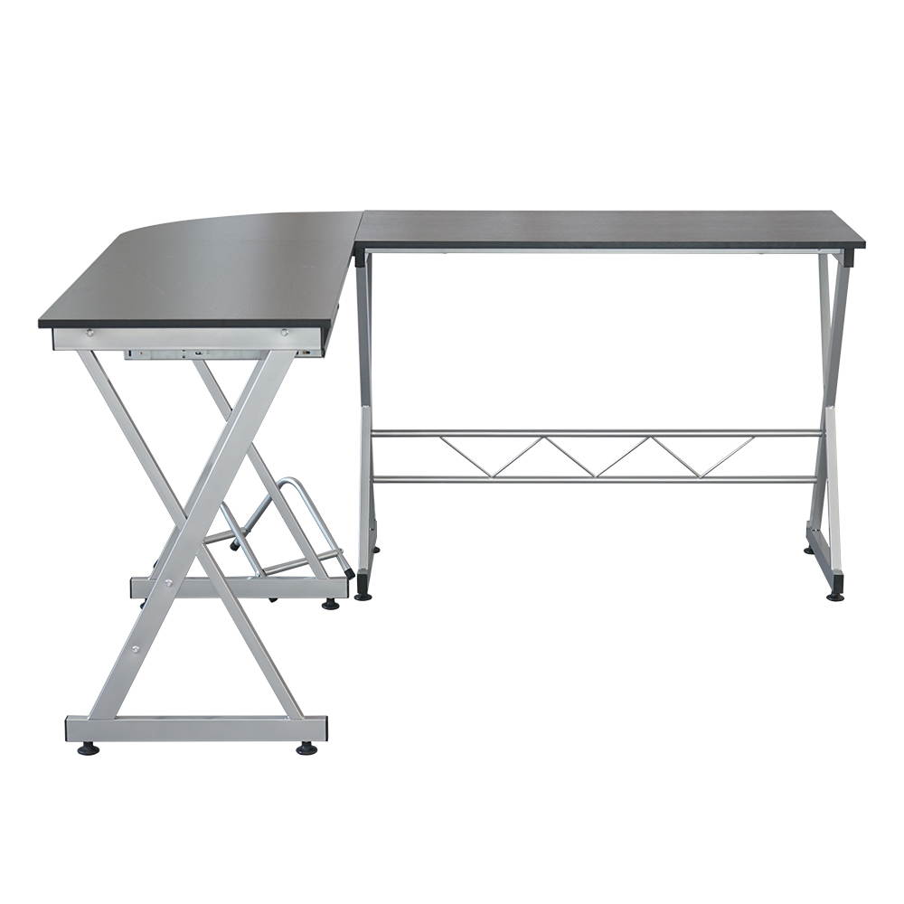 Computer Gaming Desk Wood Steel L-Shape Corner Laptop Table Workstation Office