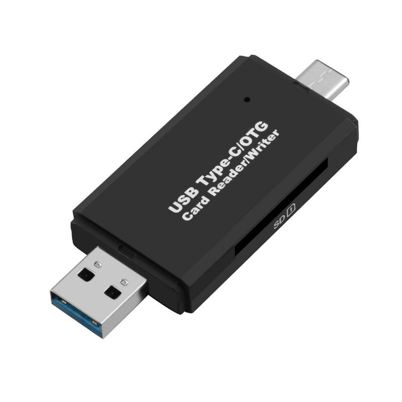 USB Type C SD Card Reader, USB 3.0 TF SD Card Reader OTG Adapter for SDXC, SDHC, MMC, RS-MMC, Micro SDXC, Micro SD, Micro SDHC Card and UHS-I Cards