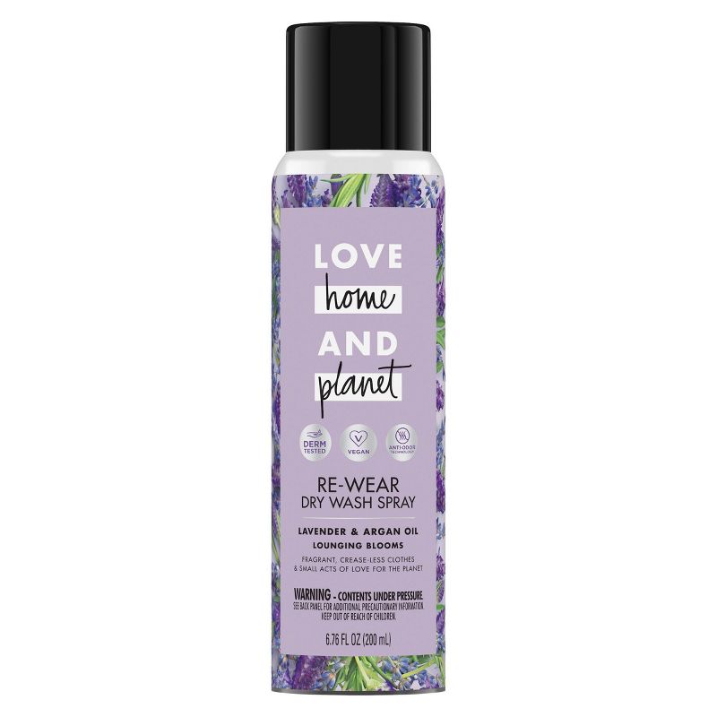 Love Home & Planet Lavender & Argan Oil Re-Wear Dry Wash Spray - 6.76 fl oz