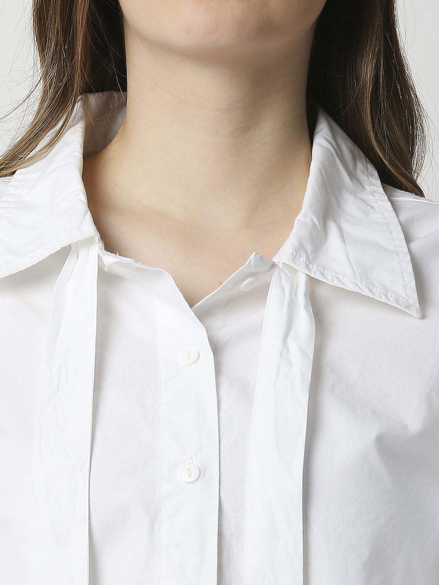 Remanika White Pure Cotton Tie Knot Shirt