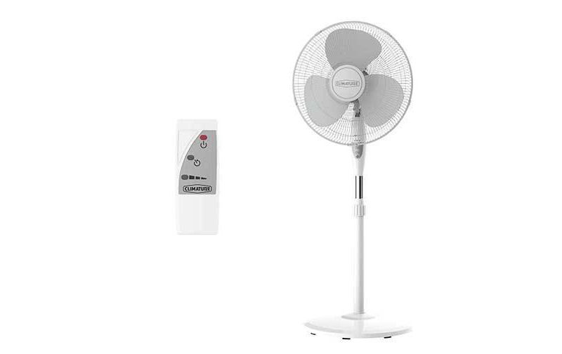 Climature 16" Oscillating Portable Fan With Remote Control White