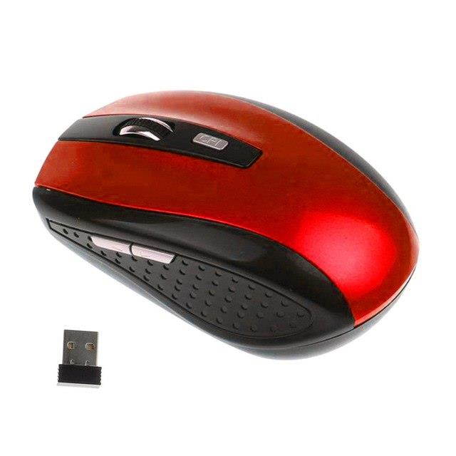 2.4G Wireless Mouse Portable Optical 6 Buttons 1200 DPI Mice For Computer PC Laptop Gamer Black Blue Green Red Color Mouse