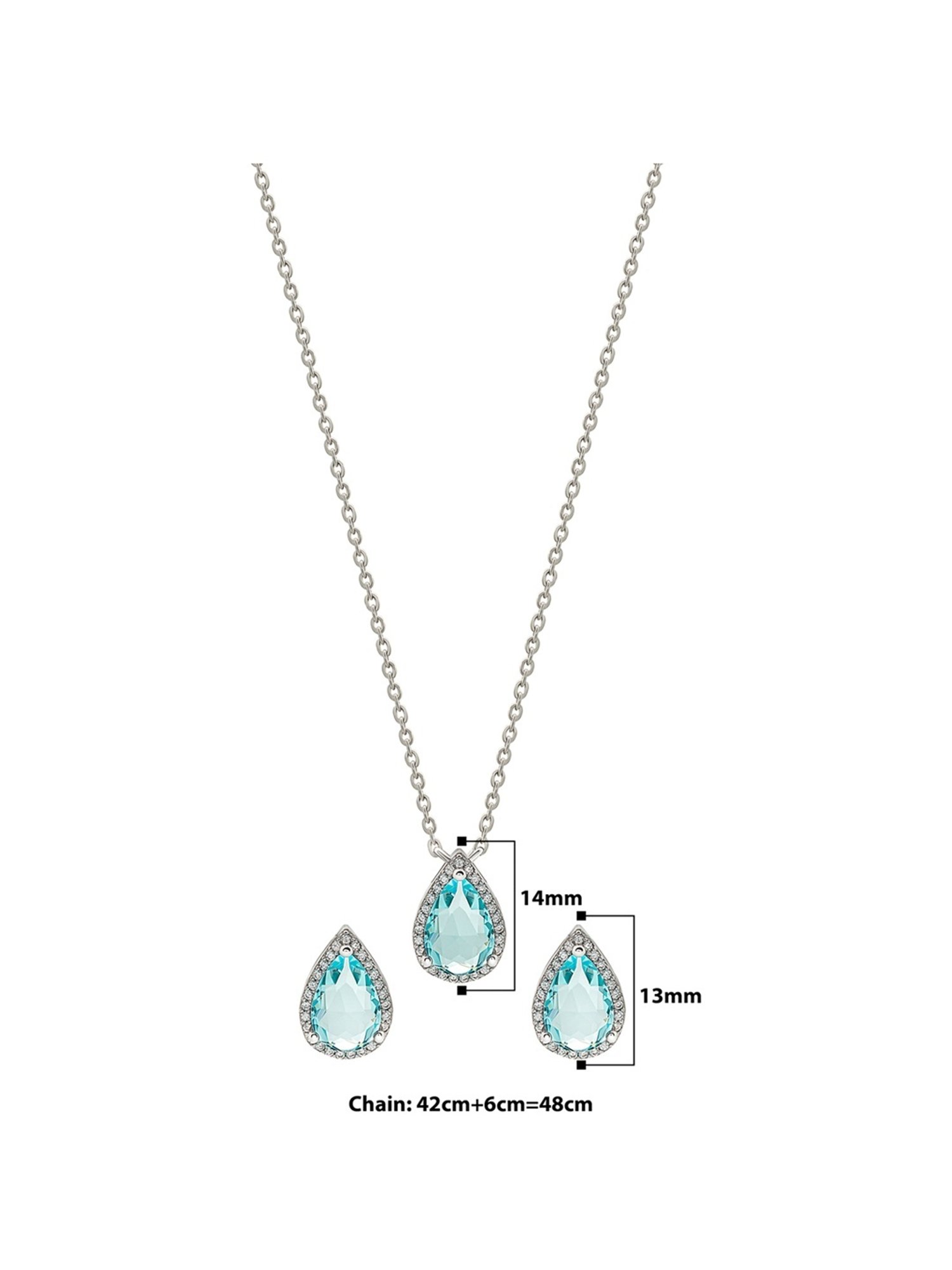 Zavya 92.5 Sterling Silver Pearlescent Elegance Pendant with Chain for Women