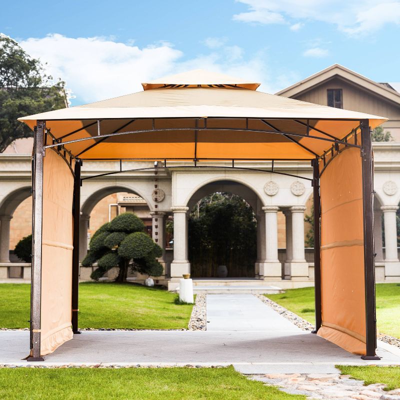 10' x 10' Patio Gazebo with Sunshades - Patio Festival