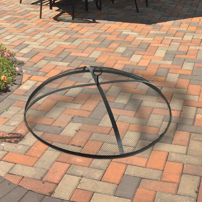 39" Round Spark Fireplace Screen - Blue Sky Outdoor Living