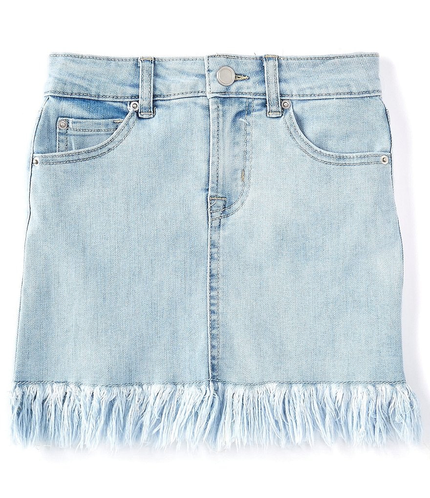 I.N. Girl Big Girls 7-16 Button-Front Denim A-Line Skirt