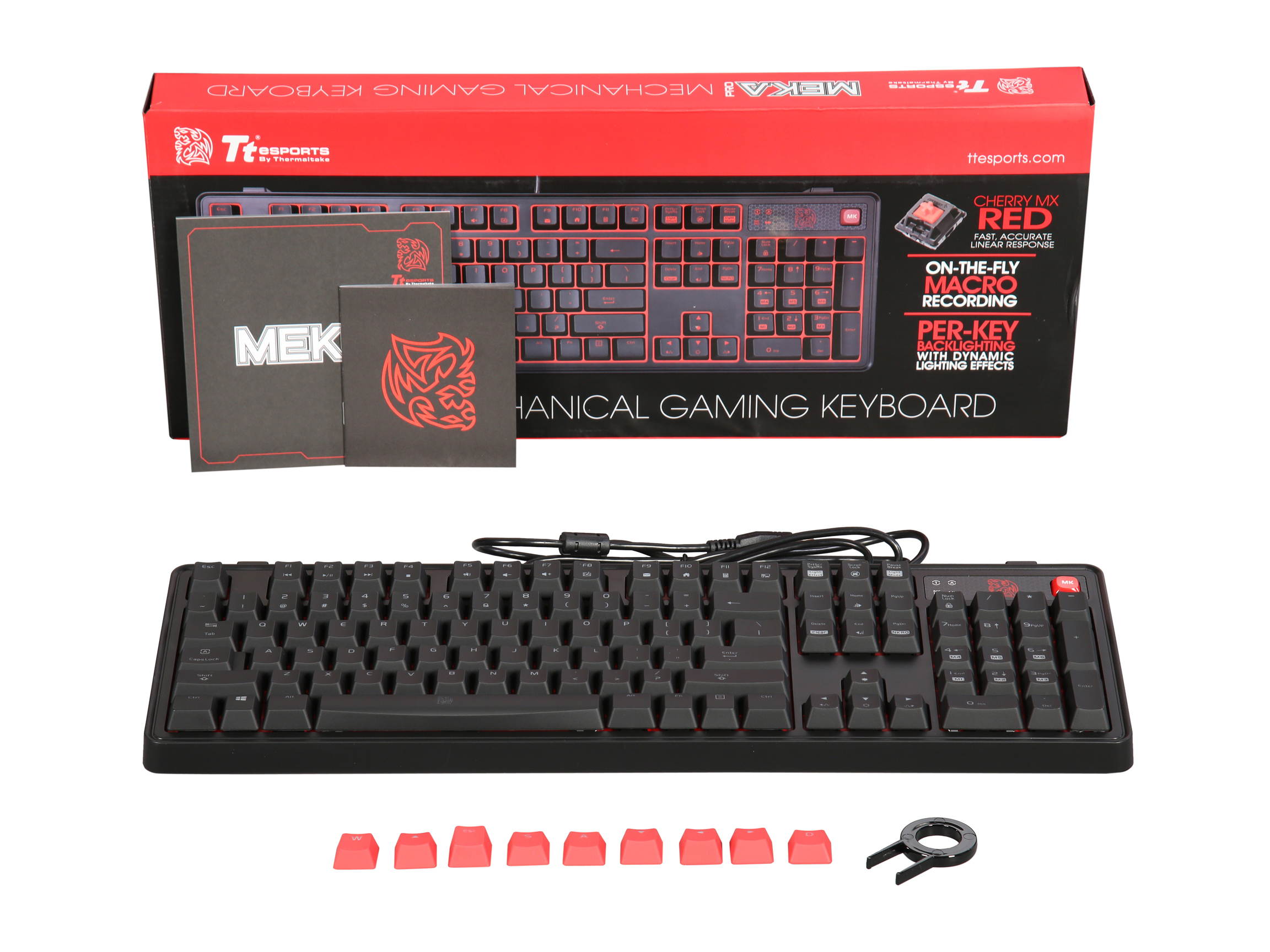 Thermaltake Tt eSports Meka Pro Mechanical Gaming Keyboard - Cherry MX Red Switch