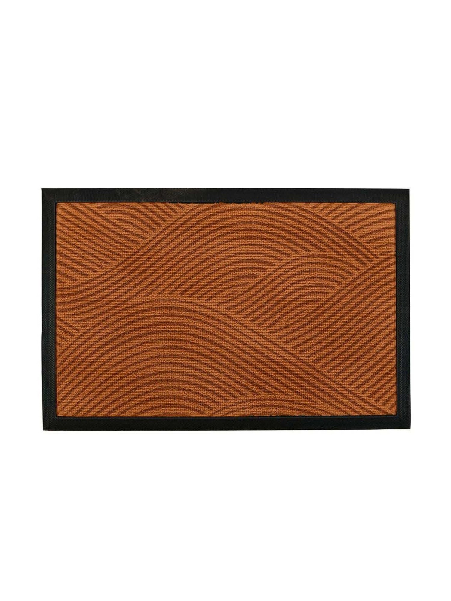 @home Brown Fiber Wavy Anti-Slip Door Mat