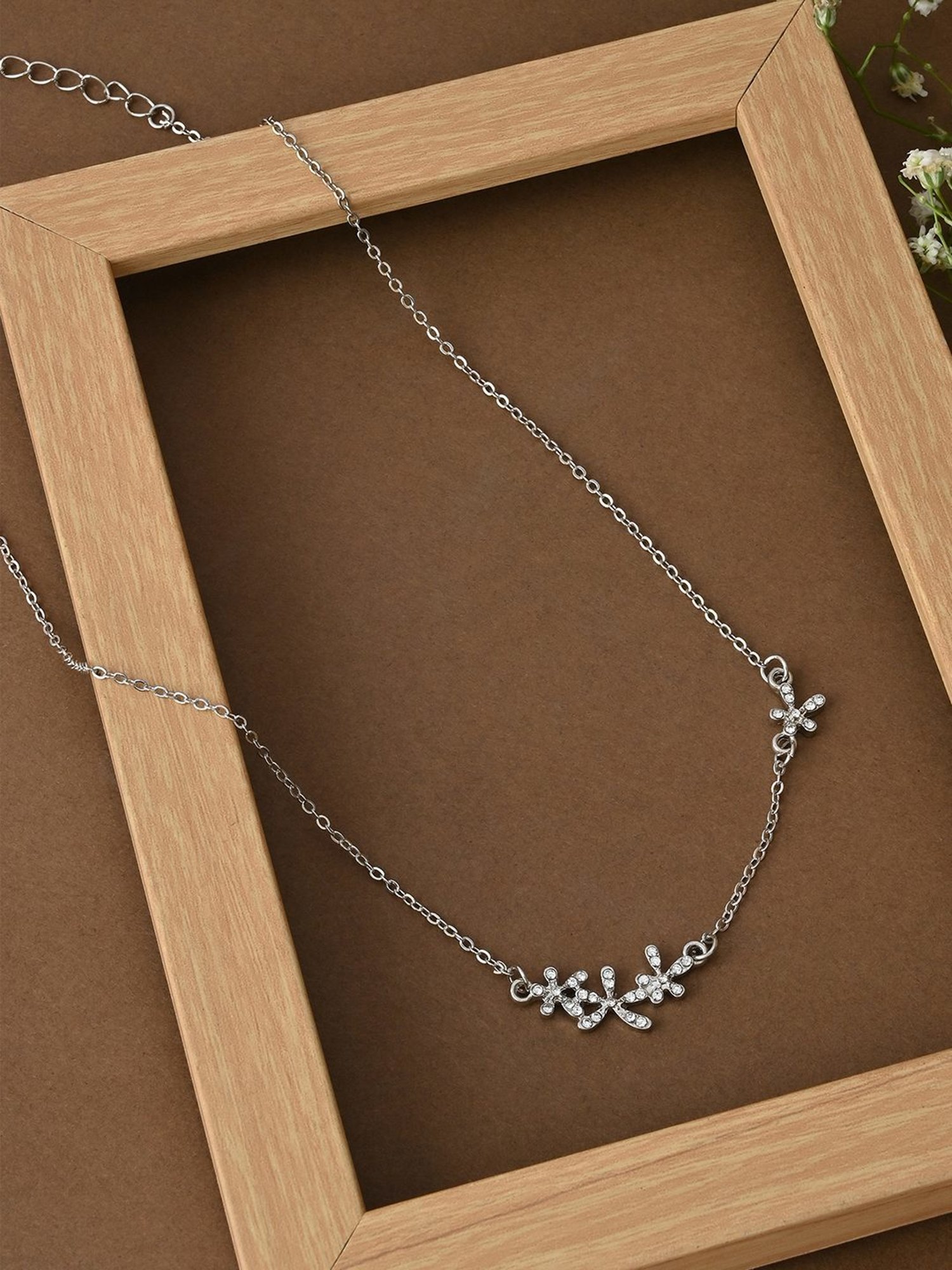 ToniQ Rhodium Plated Star Women's Necklace