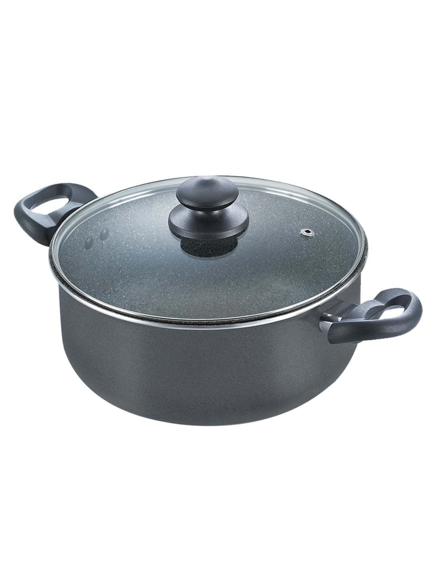 Prestige Omega Black Deluxe Granite 240 mm Sauce Pan with Lid - Set of 1