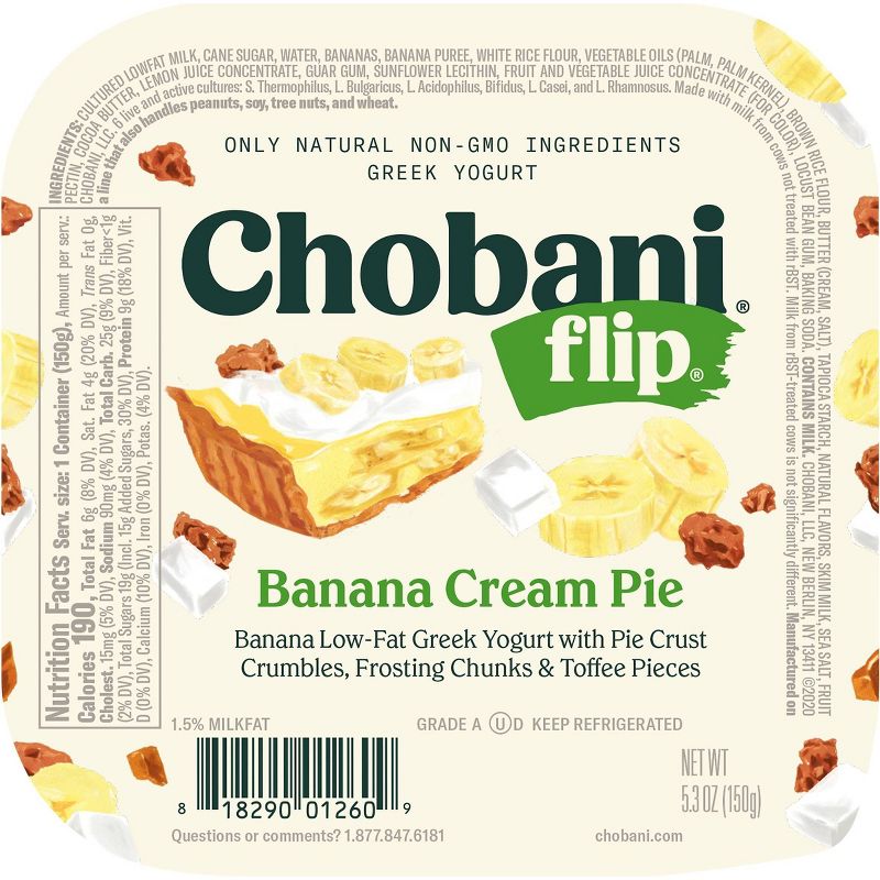 Chobani Flip Banana Cream Pie Greek Yogurt - 5.3oz