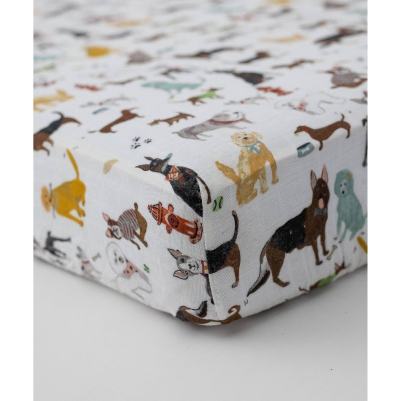 Little Unicorn Cotton Muslin Crib Sheet - Woof