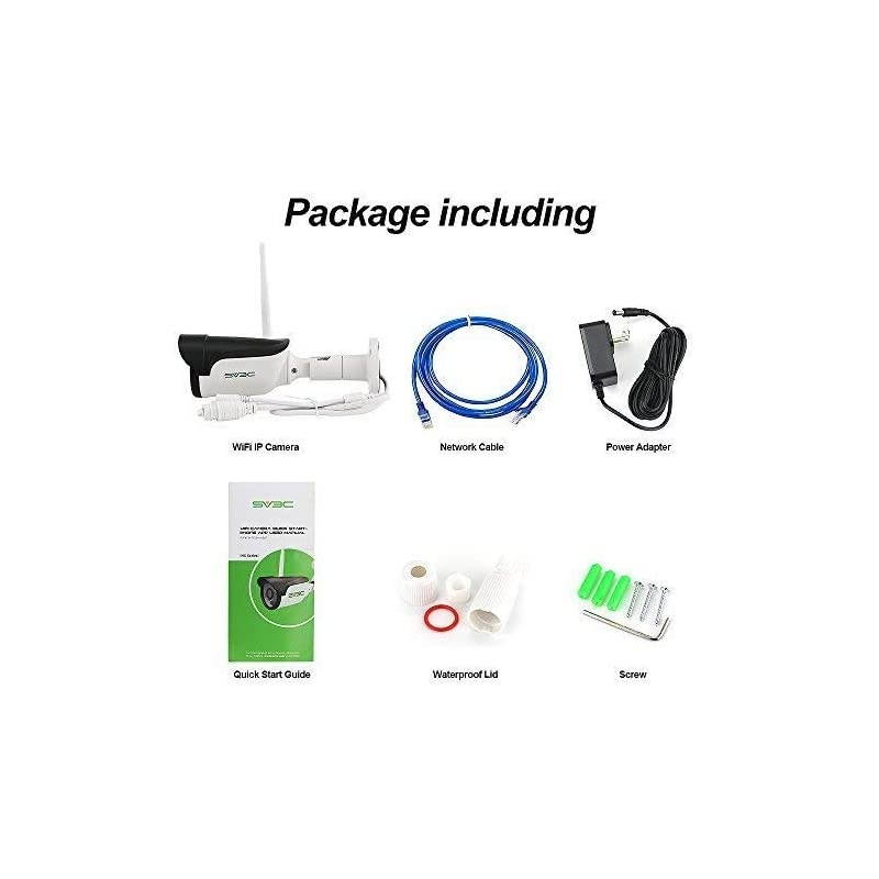 HD 960P WiFi Wireless Security Camera Outdoor Aluminum Metal Housing Motion Detection AlarmRecording Support Max 64GB SD CardNot Included Home Security Surveillance IP Camera