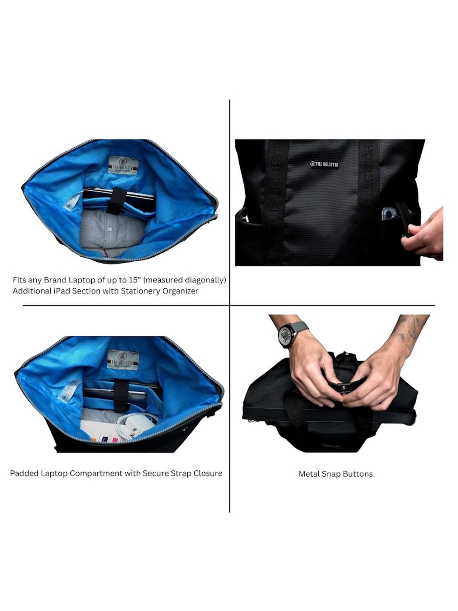 THE HOLISTIK Prime 26 Ltrs Black Large Laptop Backpack