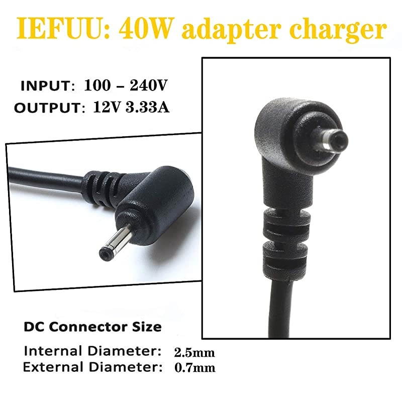 AC Adapter Laptop Charger Compatible for Samsung Chromebook Charger Chromebook 3 XE500C13 XE501C13 Chromebook 2 Model XE500C12 XE503C12 XE503C32 XE303C12 XE700T1C Laptop Notebook Power Supply Cord