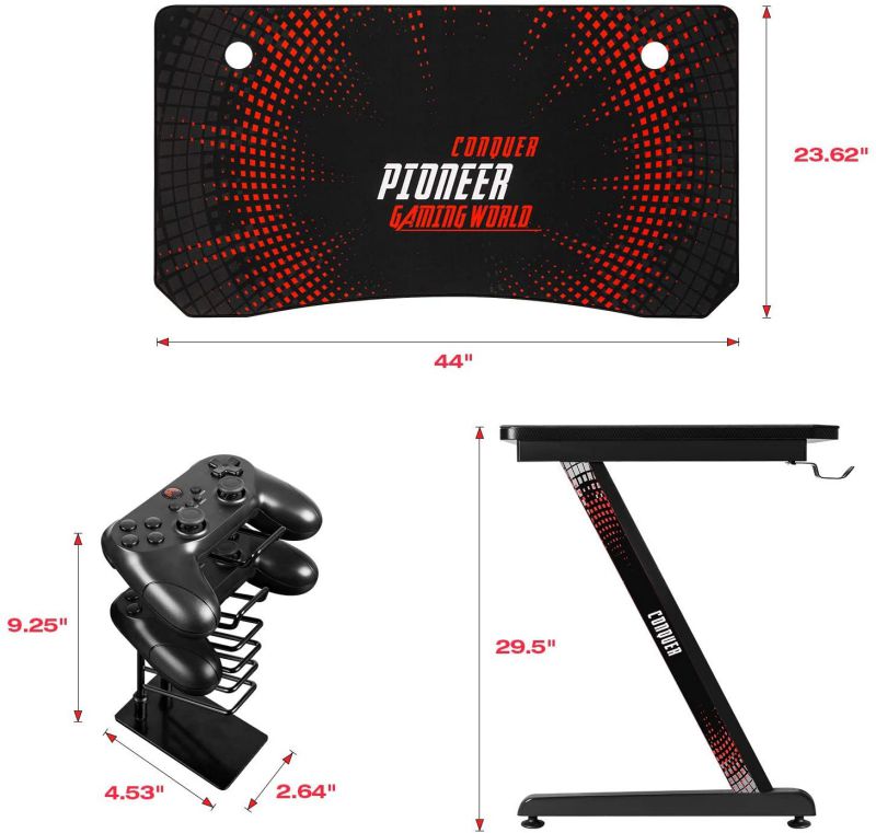 RESPAWN 3000 Gaming Computer Desk - Ergonomic Height Adjustable Gaming Desk, in Blue (RSP-3000-BLU)