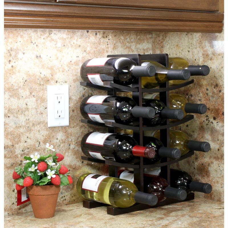 Oceanstar 12-Bottle Bamboo Wine Rack