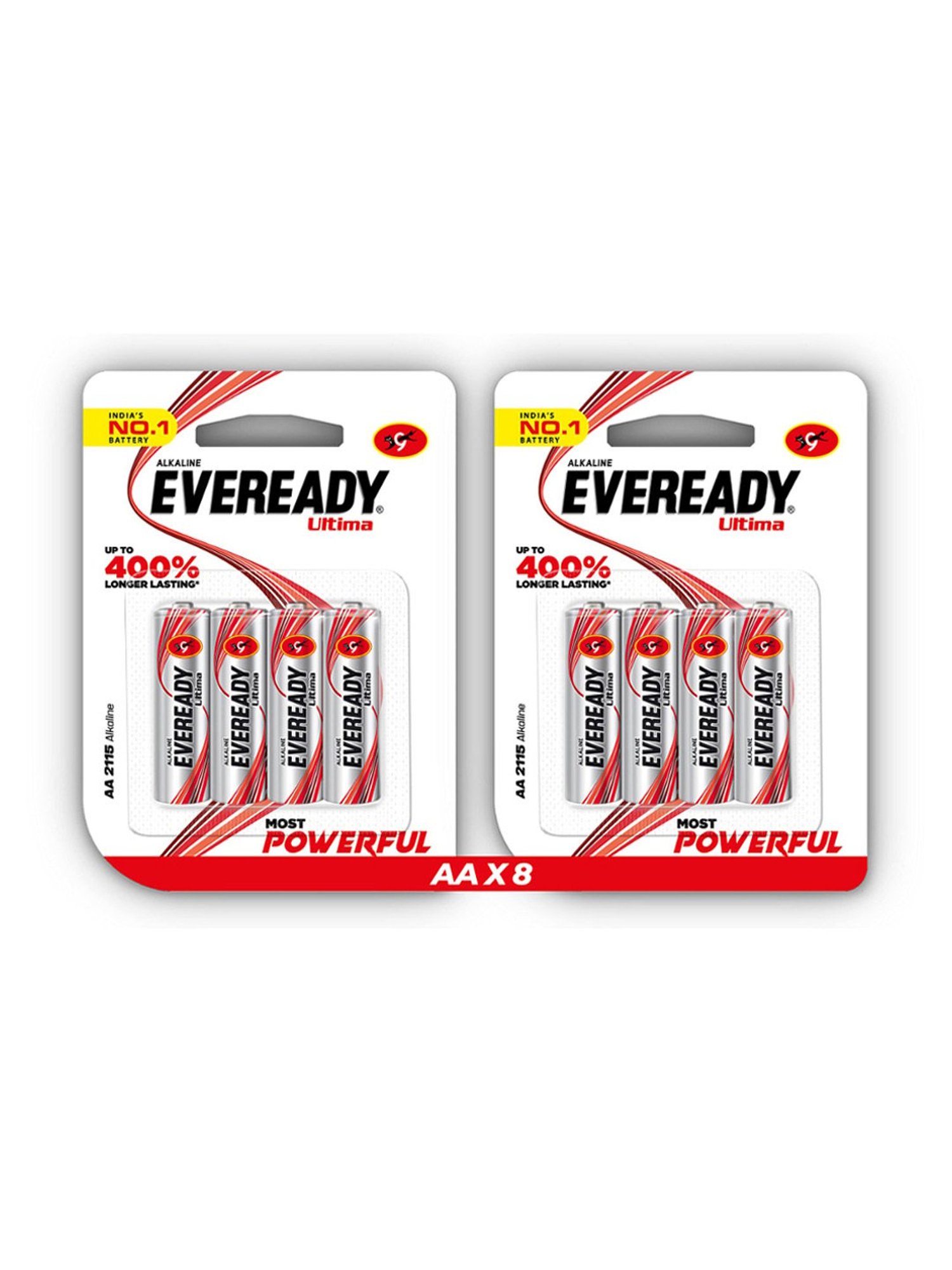 Eveready Ultima AA 2115 Alkaline Battery (Pack of 8)