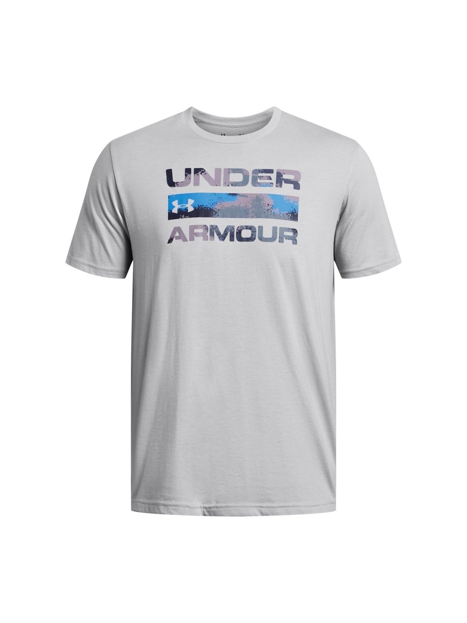 Under Armour Grey Cotton Slim Fit Logo Printed T-Shirt