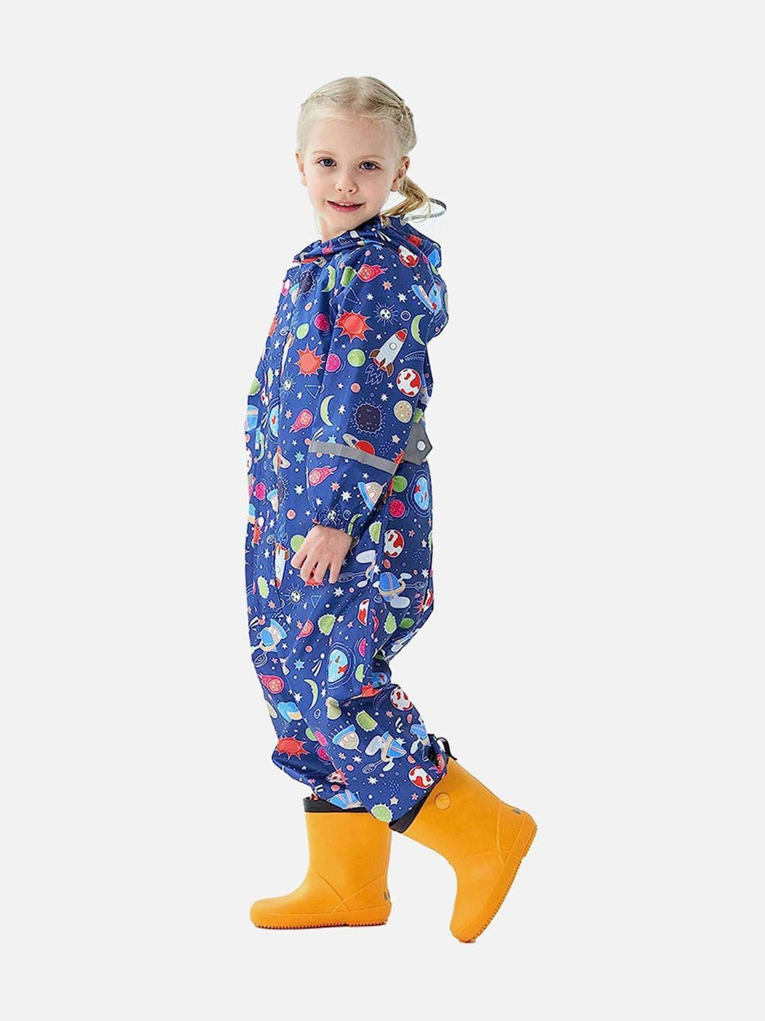 Little Surprise Box Kids Pink Printed Full Sleeves Raincoat