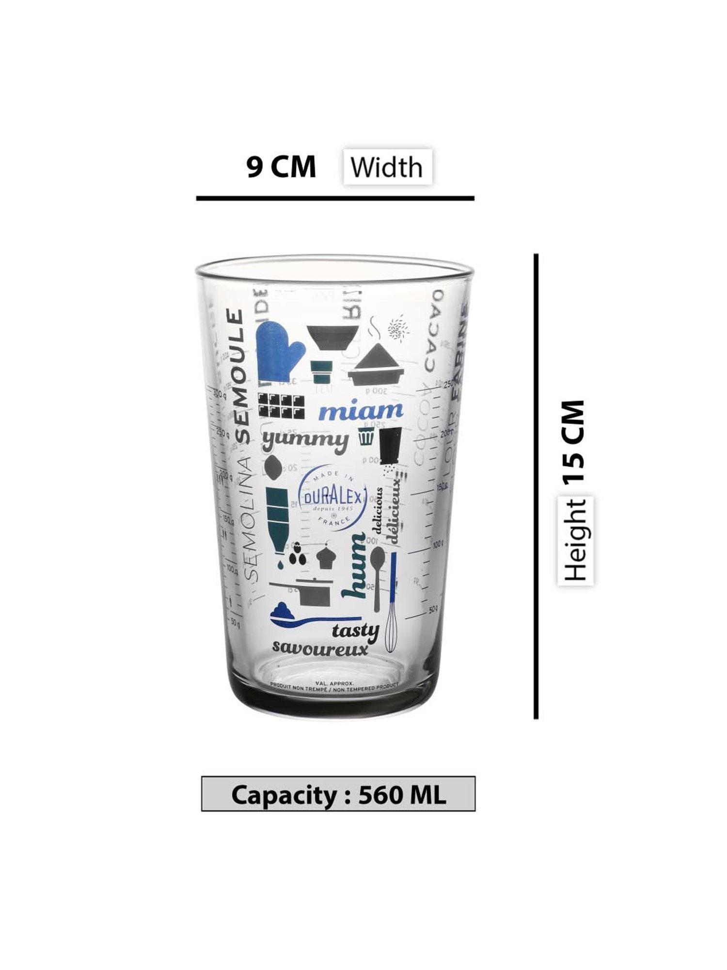 KitchenCraft Black Plastic Magnetic Measuring Cup - Set of 4