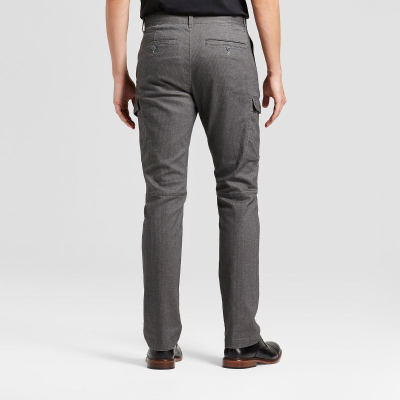 Men's Slim Herringbone Cargo Pants - Goodfellow & Co™ Gray 42X30