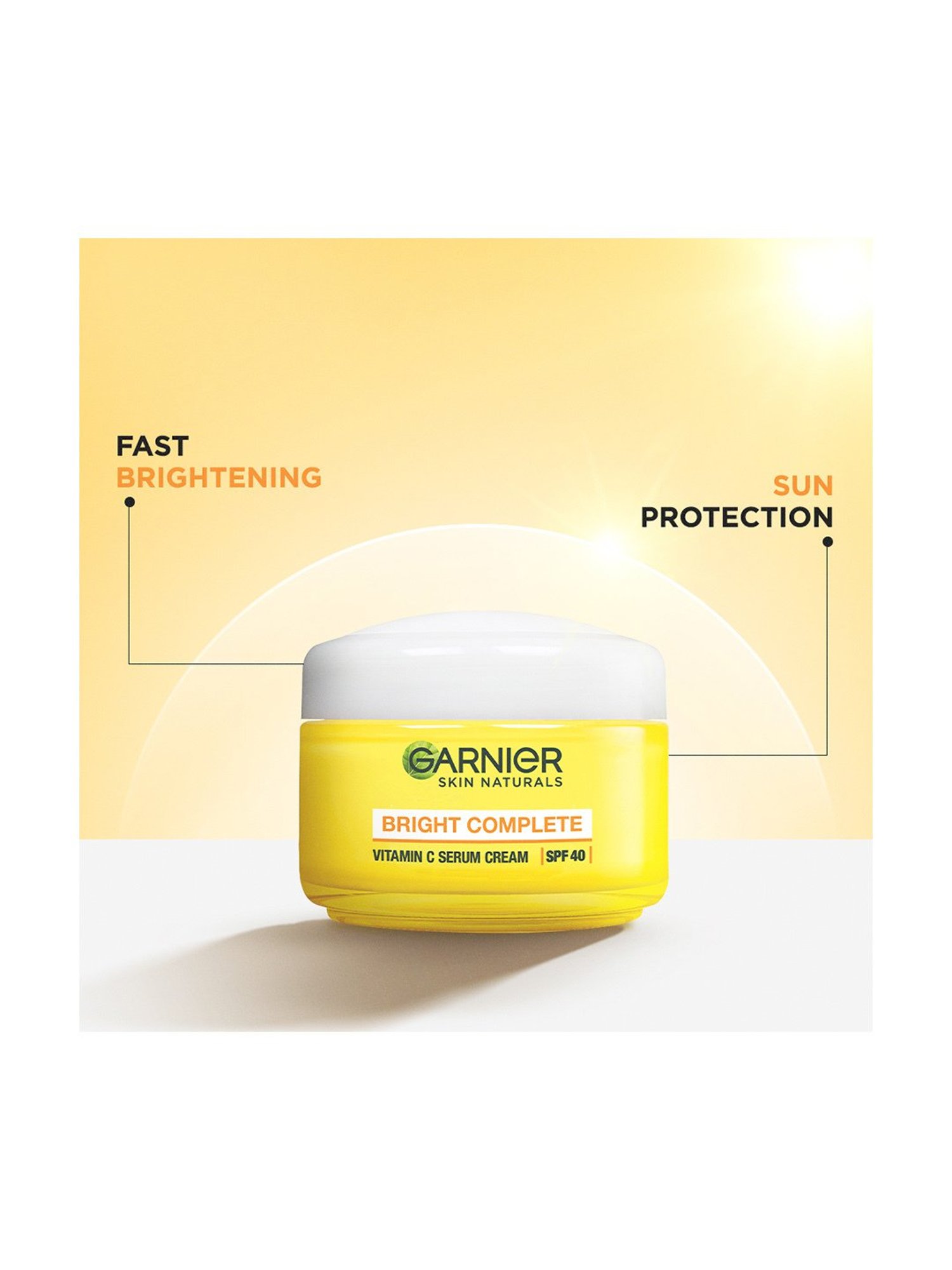 Garnier Bright Complete Vitamin C SPF 40 PA+++ Serum Cream - 45 gm