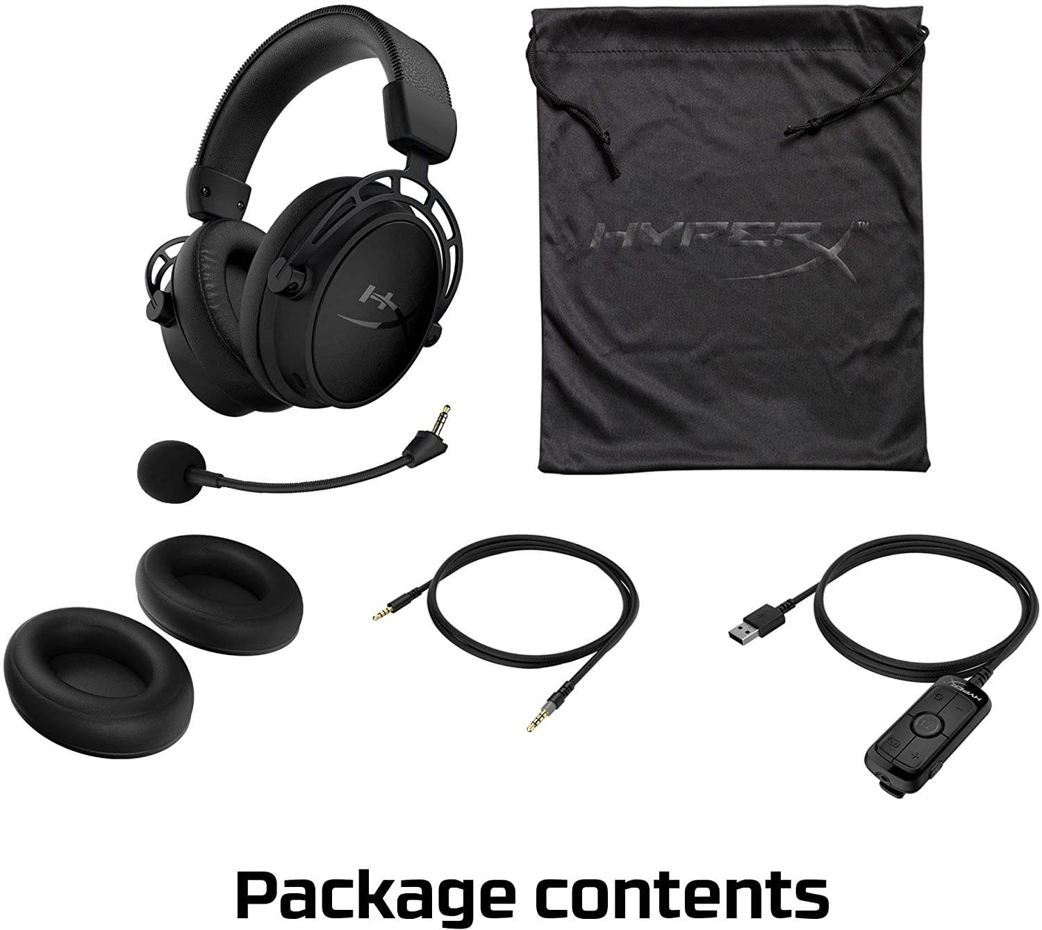 HyperX Cloud Alpha S - PC Gaming Headset, 7.1 Surround Sound, Adjustable Bass, Dual Chamber Drivers, Breathable Leatherette, Memory Foam, and Noise Cancelling Microphone - Blackout (HX-HSCAS-BK/WW)