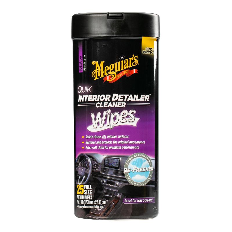 Meguiars 25ct Interior Detailer Wipes
