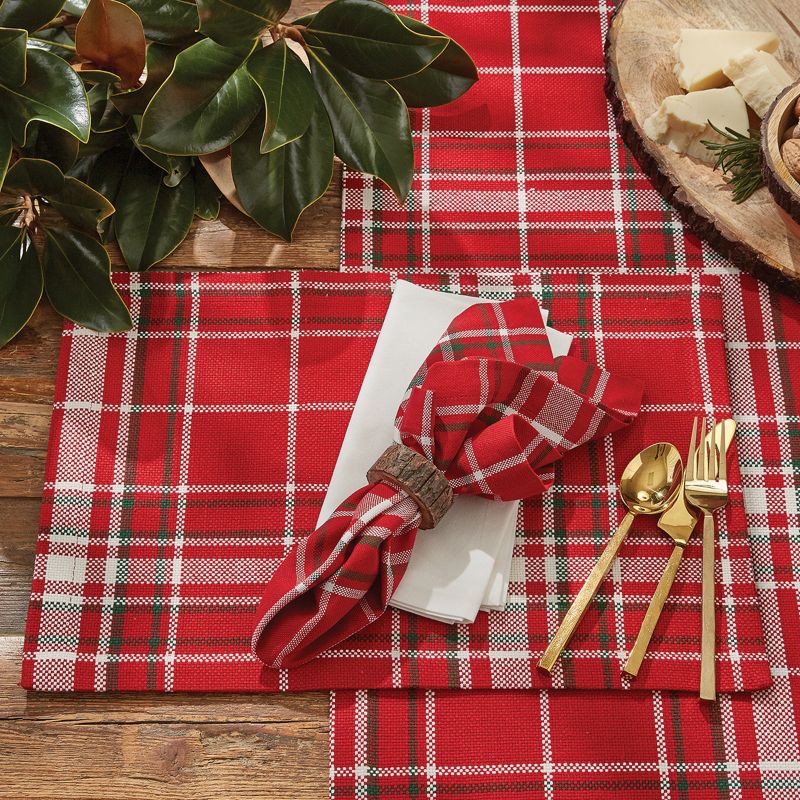 Split P Noelle Plaid Table Runner - 54"L - Red