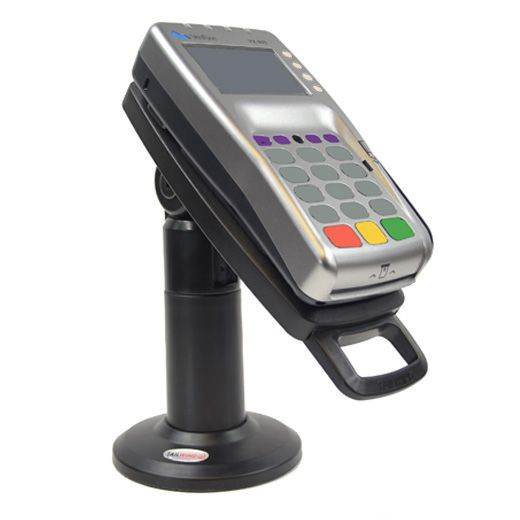 Tall 7" Stand for Verifone VX805 with Key and Lock &reg; Securely and invisibly holds the device in place. Tilts 140&deg; and swivels 330&deg;
