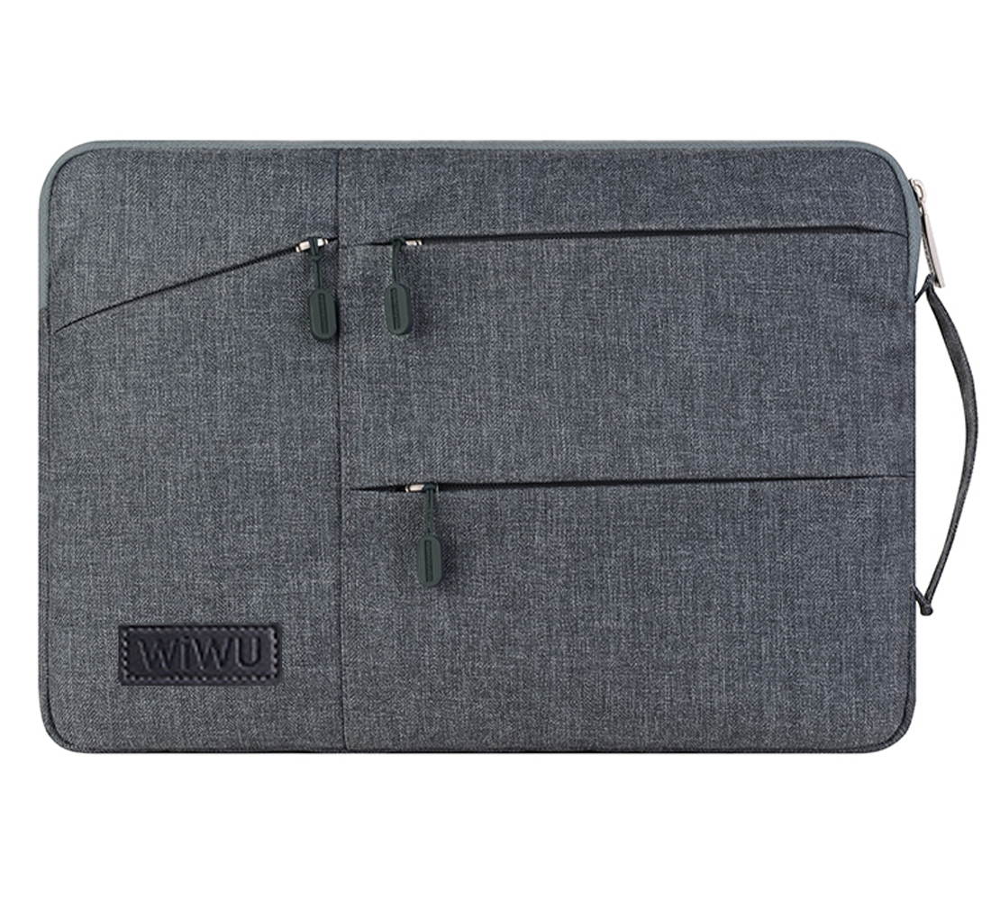 WIWU Laptop Sleeve For 15-15.6Inch Lpatop Notebook Macbook Air/ Macbook Pro/ Retina Display, 360&deg; Protective Chromebook Tablet Case With Handle And Accessory Storage, Drop-proof (15-15.6Inch, Black)