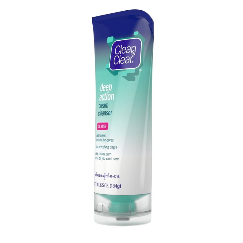 Clean & Clear Oil-Free Deep Action Cream Facial Cleanser - 6.5oz