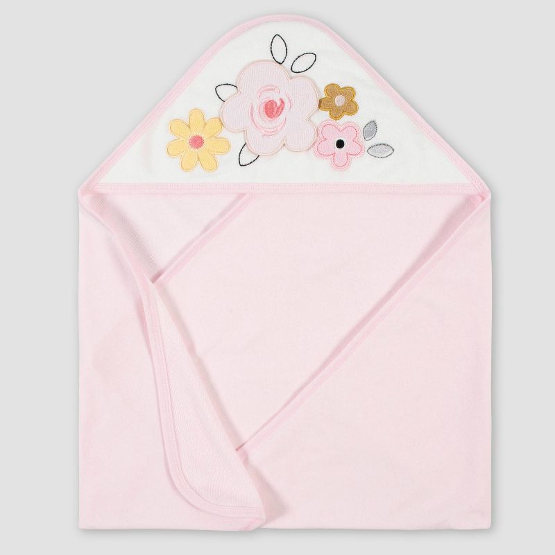 Gerber Baby Girls' 2pk Bunny Terry Hooded Bath Towel - Pink