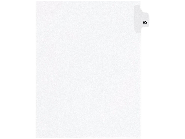 Kleer-Fax 90000 Series Numerical Side Tab Index Divider