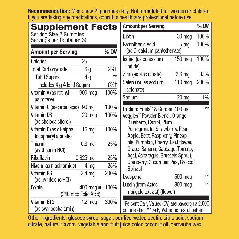 Nature's Way Alive! Men's 50+ Multivitamin Gummies - 60ct