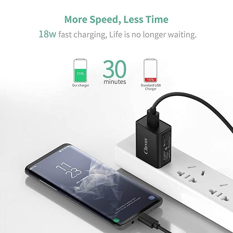 USB Fast Charger Set, Compatible for Samsung Galaxy S21/S20/Plus/Ultra/S10/S10E/S9/S8/Note 20/10/9/A20/A50, Quick Charge 3.0 Charger kit, Rapid Car Charger+Wall Charger with 2 Type C Cord 3ft