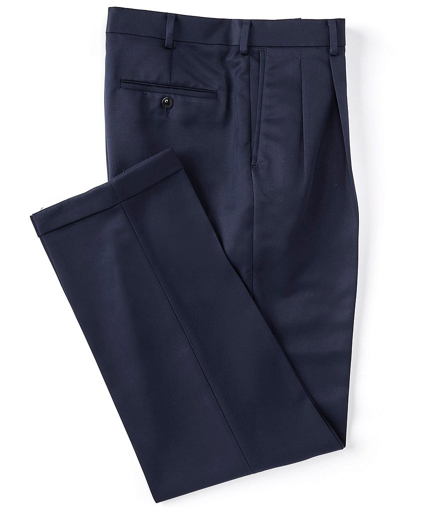 Roundtree & YorkeTravel Smart Non-Iron Pleated Ultimate Comfort Microfiber Stretch Fashion Dress Pants