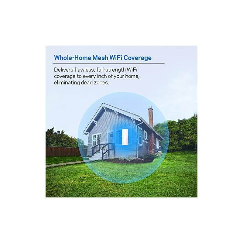 WHW0301 Velop Mesh Router (Tri-Band Home Mesh Wi-Fi System for Whole-Home Wi-Fi Mesh Network) 1-Pack, White