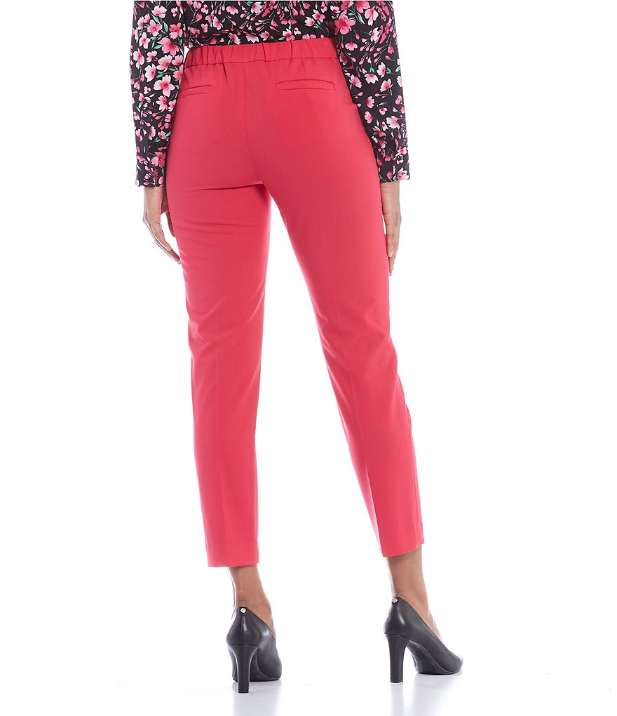 Eva Varro Solid Knit Jersey Banded Hem Pull-On Harem Pants