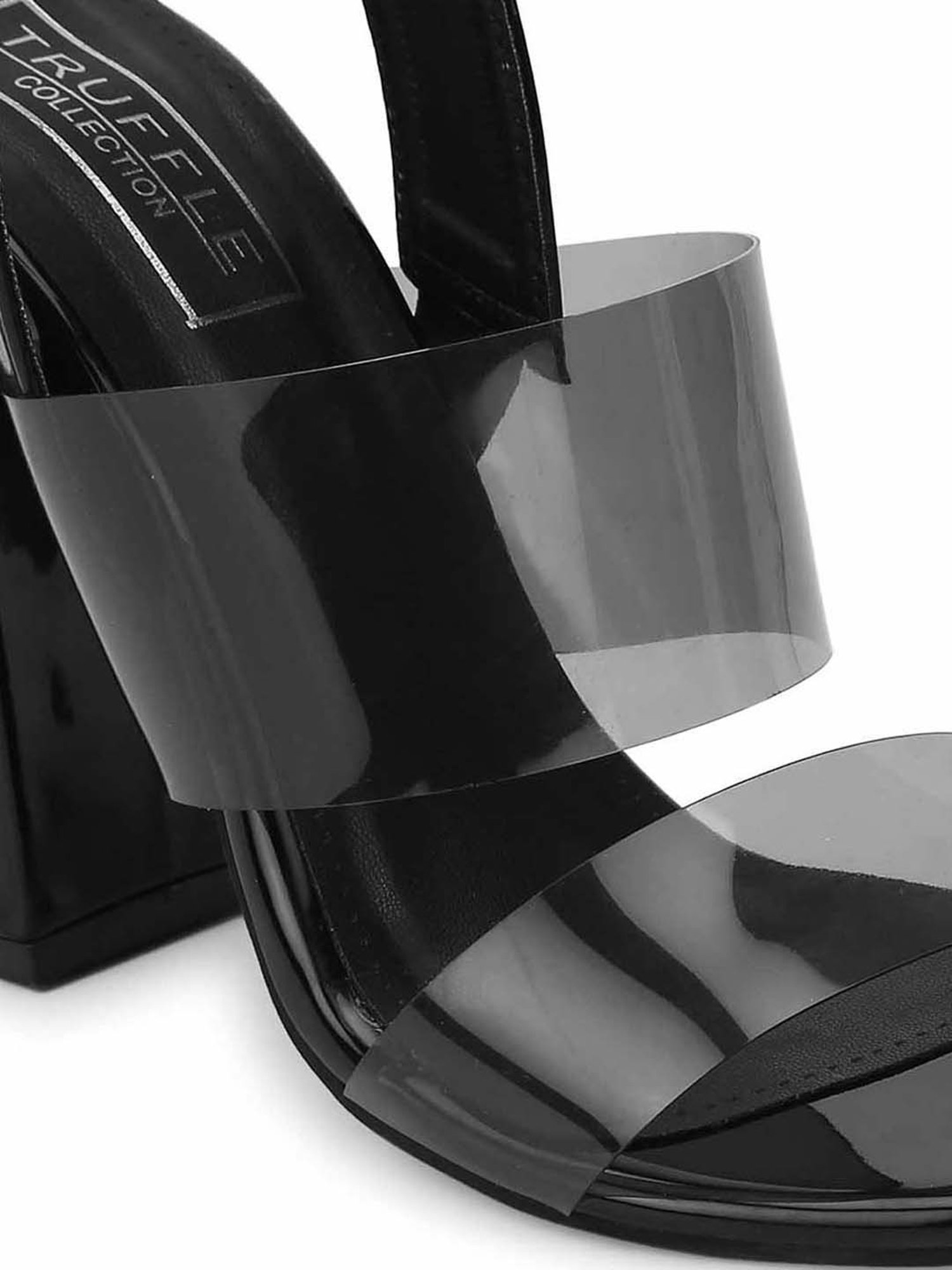 Truffle Collection Women's Black Back Strap Sandals