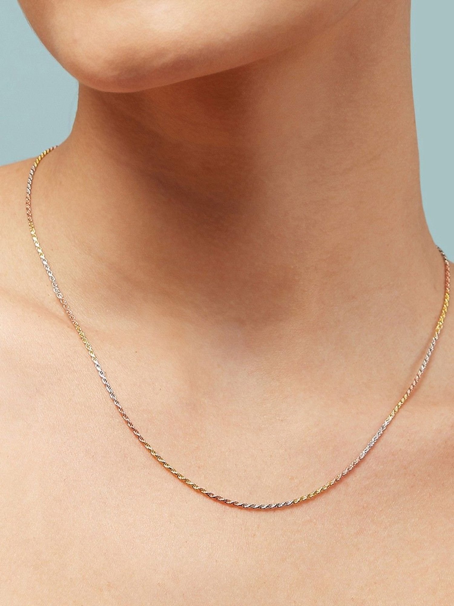 Zavya 92.5 Sterling Silver Rhodium-Plated Chain for Women