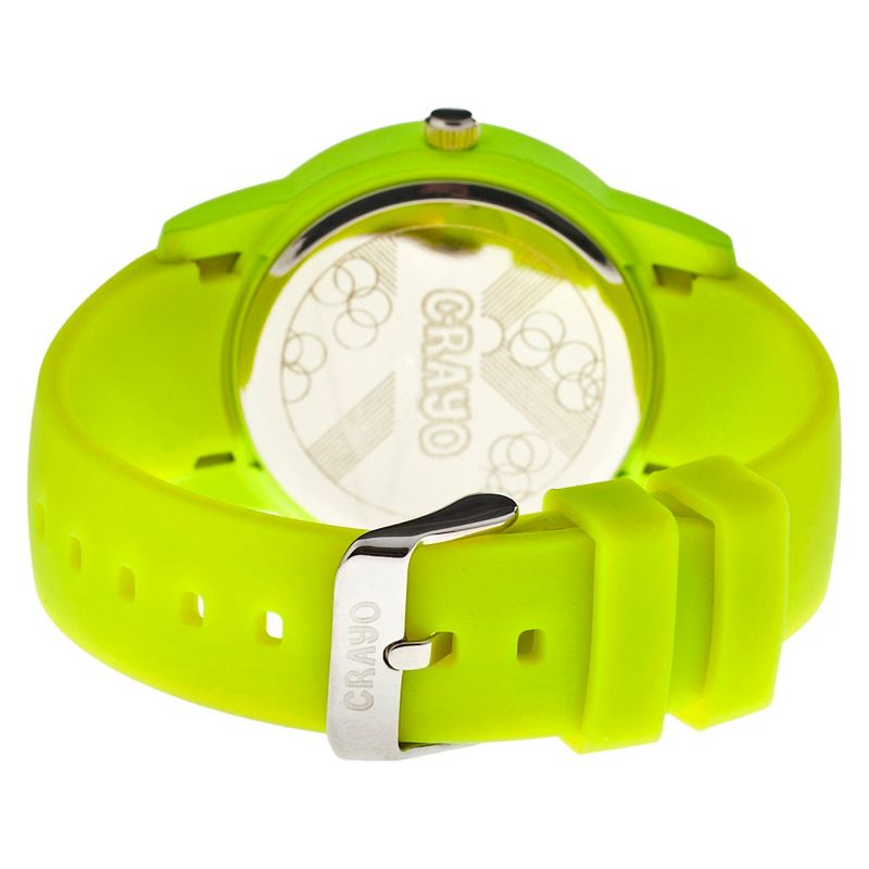 Women's Crayo Festival Watch with 3D Raised Numbers and Date Display-Lime