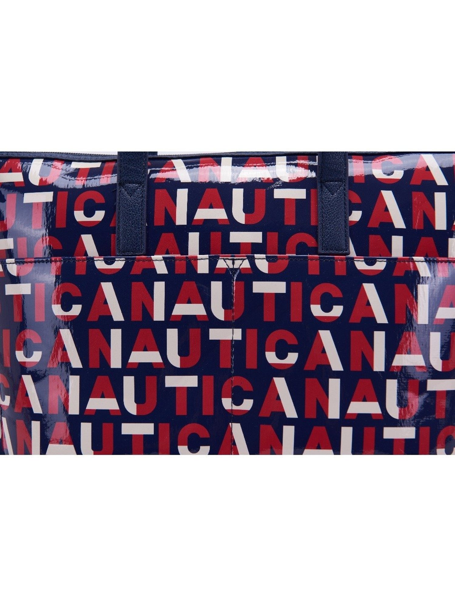 Nautica Navy Blue Solid Medium Tote Handbag